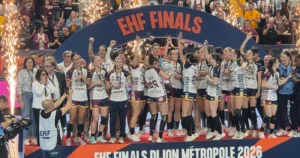 Handball : la JDA Dijon sacrée championne d’Europe, François Rebsamen salue « un moment historique »