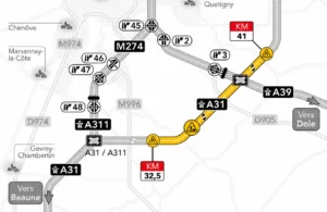 Côte-d’Or : d’importants travaux seront réalisés sur l’échangeur A31/A39 à partir du 31 août